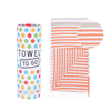 Bali Hammam Towel with gift box, Orange/Beige - Towel to Go - glott.no
