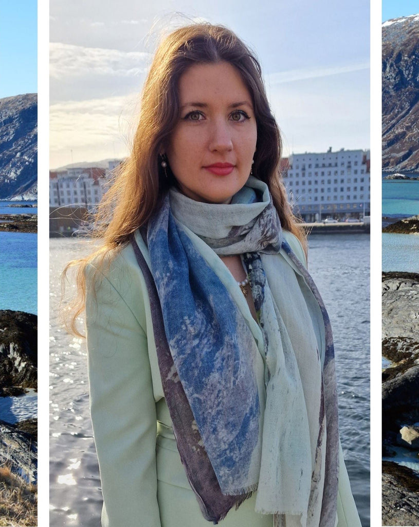 Beach Wool and Silk Scarf - glott.no