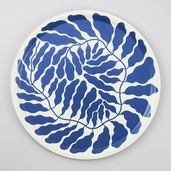 Blue Leaves Round - Linnea Andersson
