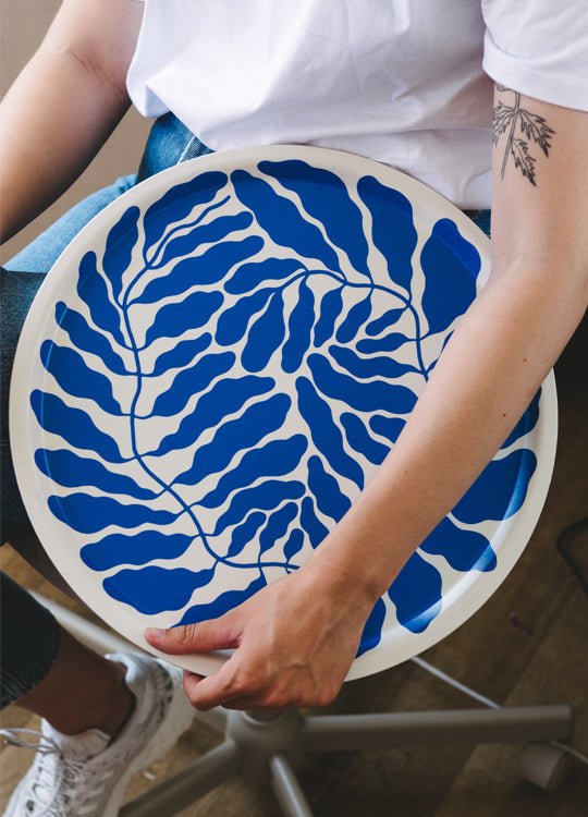 Blue Leaves Round - Linnea Andersson - glott.no