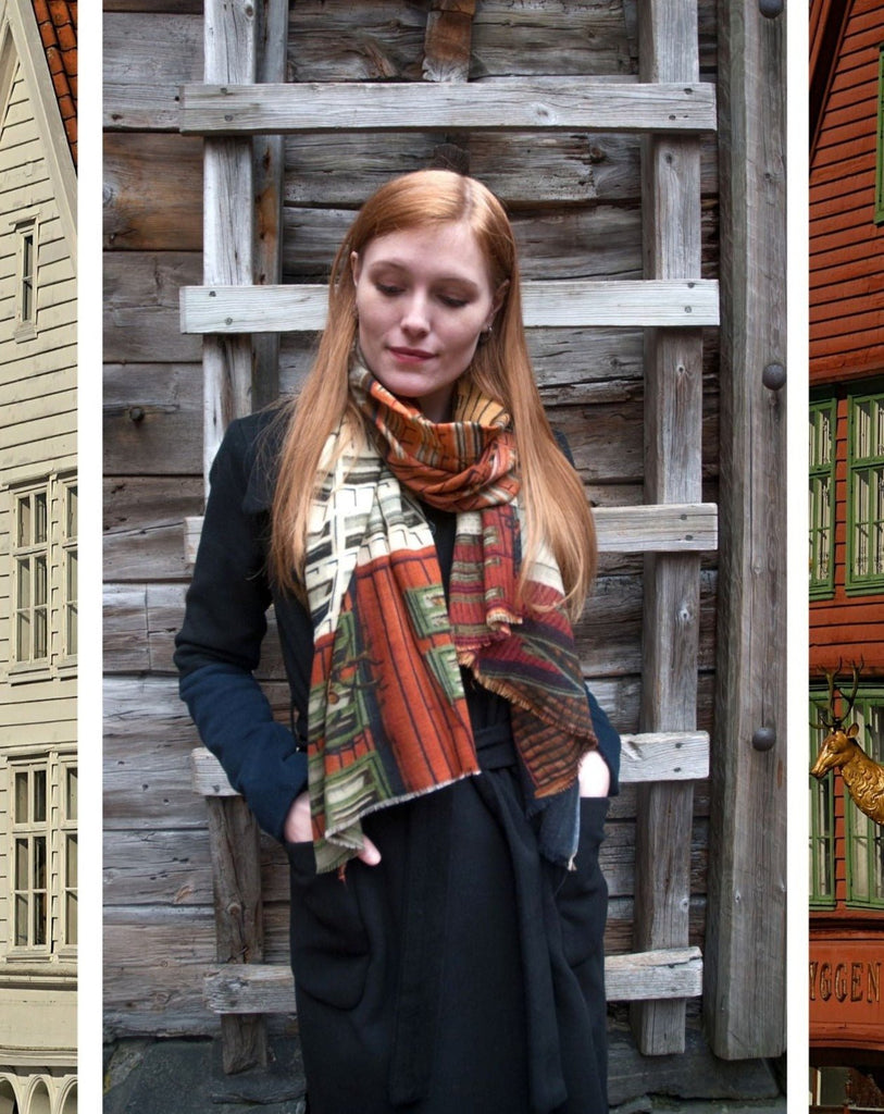 Bryggen Wool and Silk Scarf - glott.no
