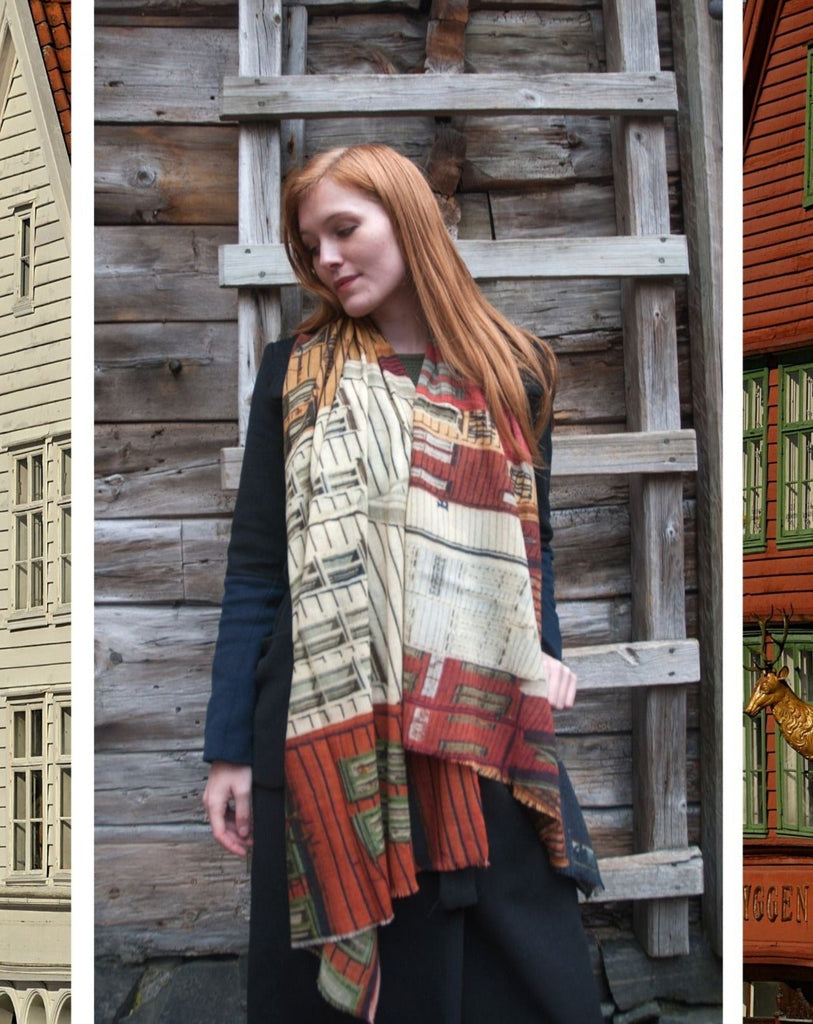 Bryggen Wool and Silk Scarf - glott.no
