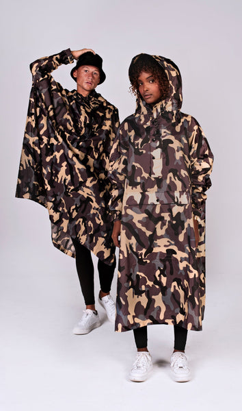 Camo Poncho, Regnponcho - Rainkiss - glott.no