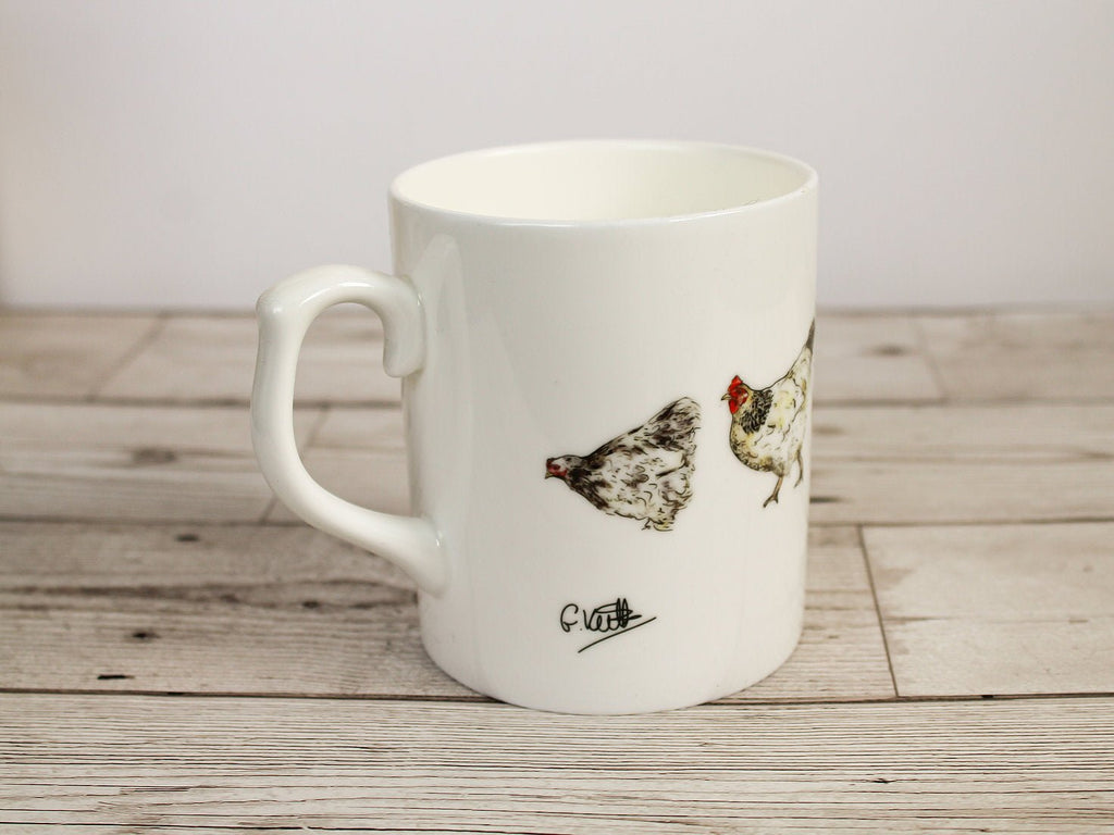 Chickens Bone China Mug - Gemma Keith - glott.no