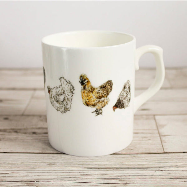Chickens Bone China Mug - Gemma Keith - glott.no