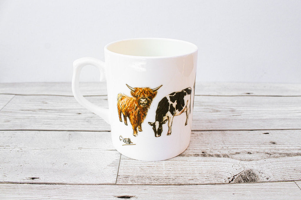Cows Bone China Mug - Gemma Keith - glott.no