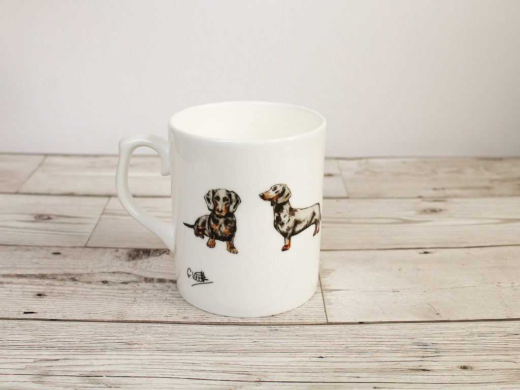 Dachshund Bone China Mug - Gemma Keith - glott.no