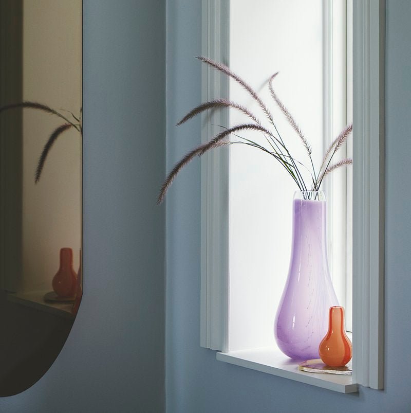 FLOW VASE MINI PINK W. RED STRIPES - Kodanska - glott.no