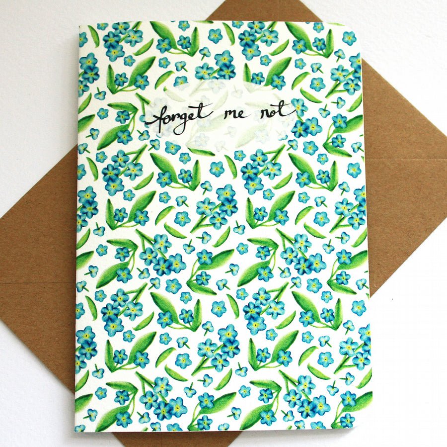 Forget Me Not mønster Kort - Victoria Snape - glott.no