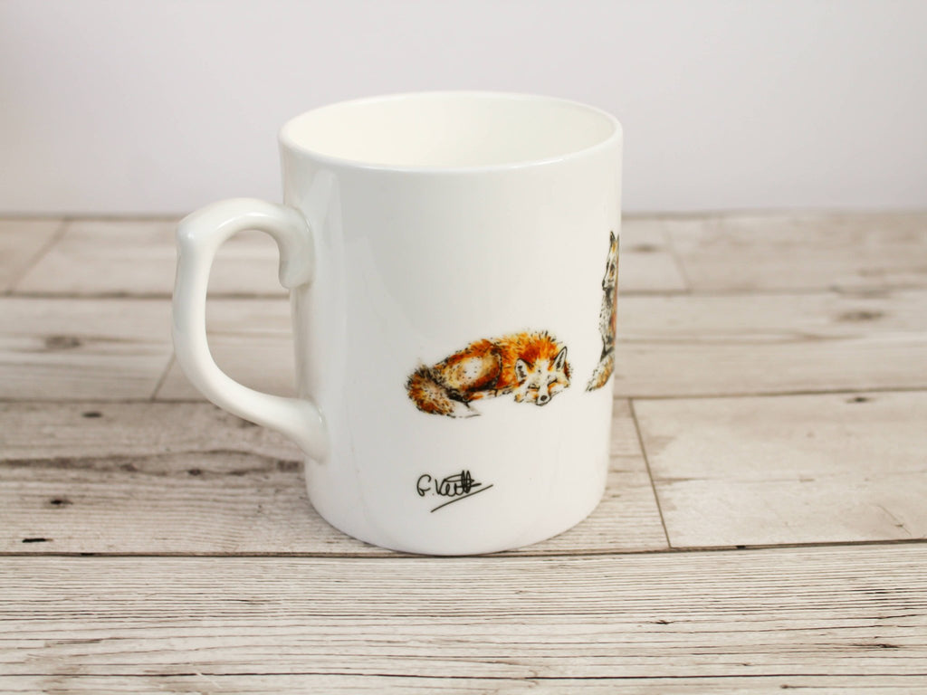Foxes Bone China Mug - Gemma Keith - glott.no