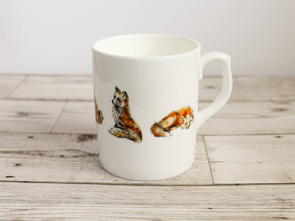 Foxes Bone China Mug - Gemma Keith - glott.no