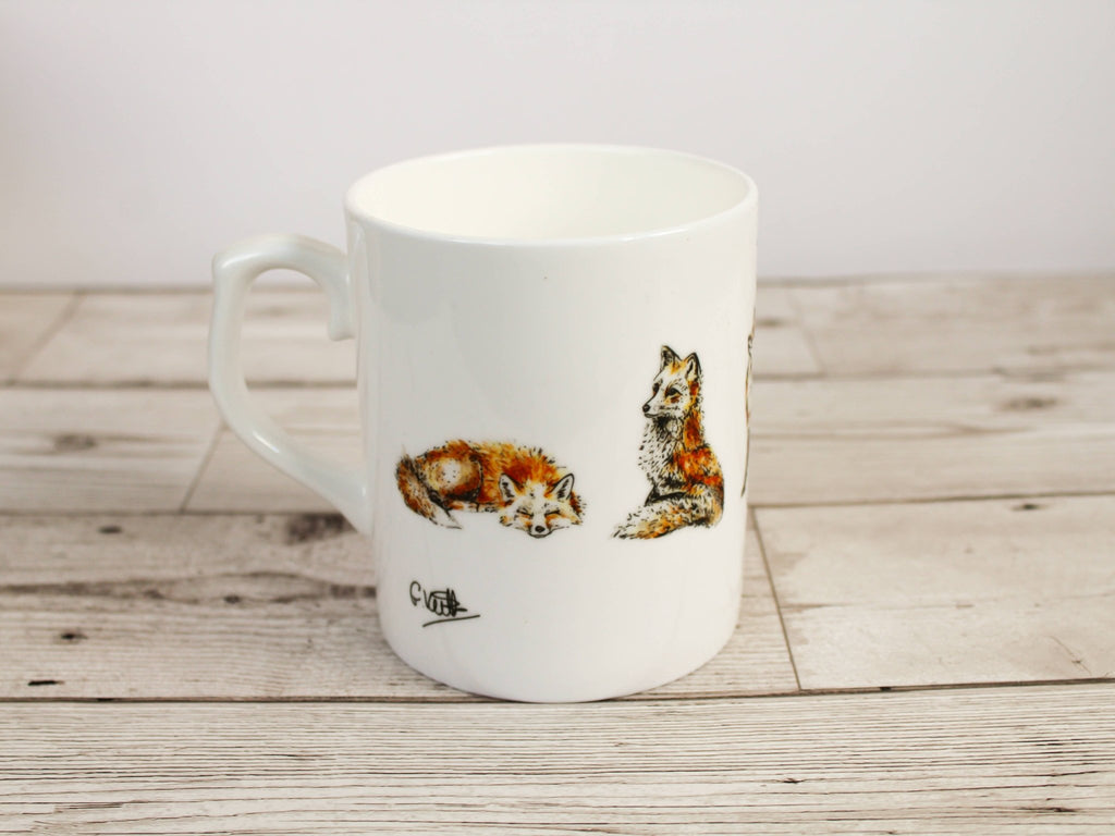 Foxes Bone China Mug - Gemma Keith - glott.no