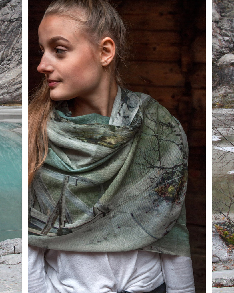 Glacier Wool and Silk Scarf - glott.no