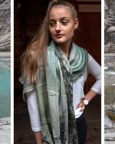 Glacier Wool and Silk Scarf - glott.no
