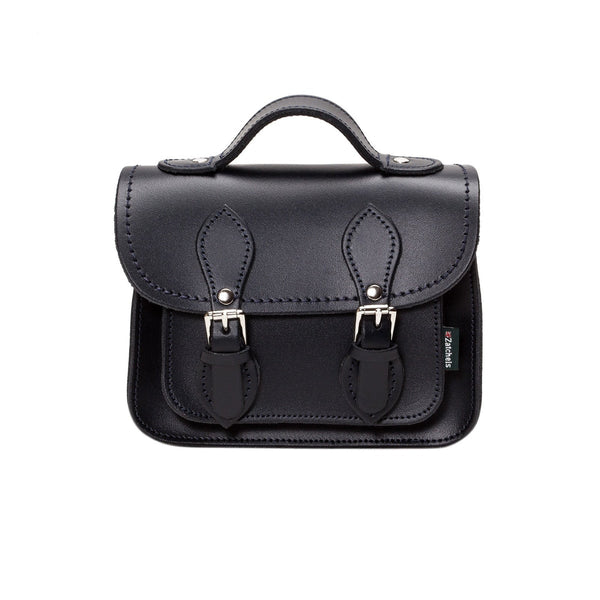 HANDMADE LEATHER MICRO SATCHEL BLACK - Zatchels - glott.no