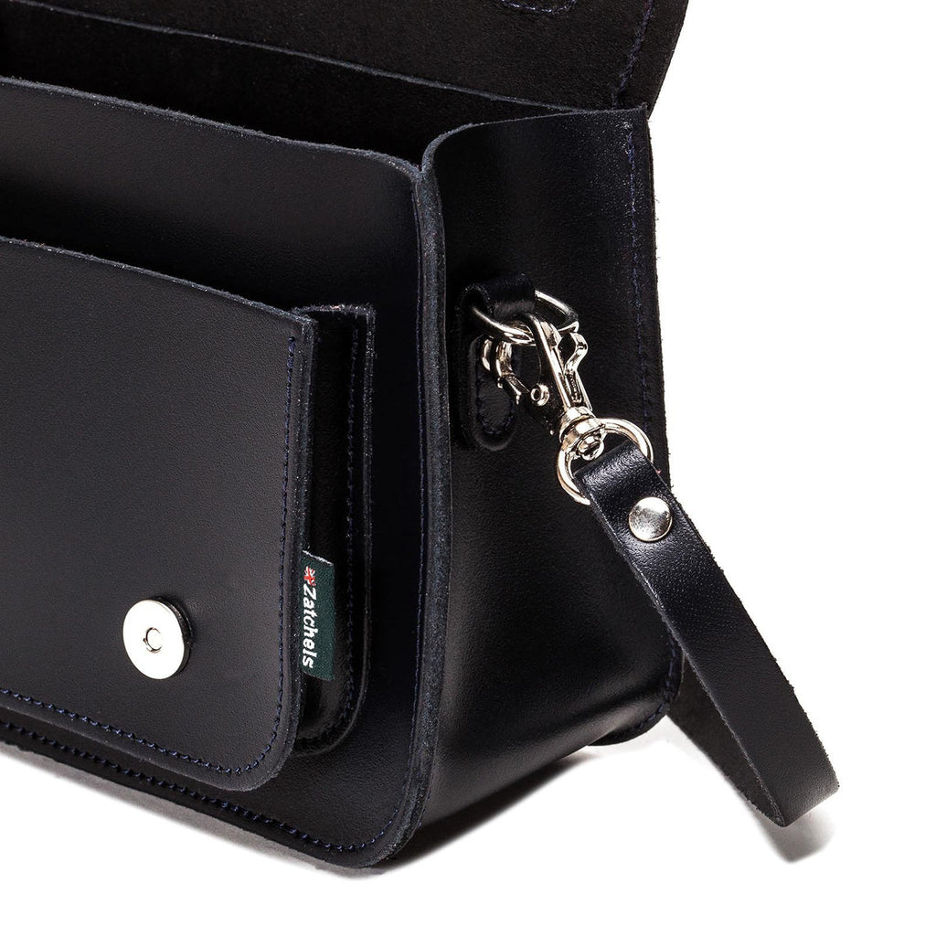 HANDMADE LEATHER MICRO SATCHEL BLACK - Zatchels - glott.no