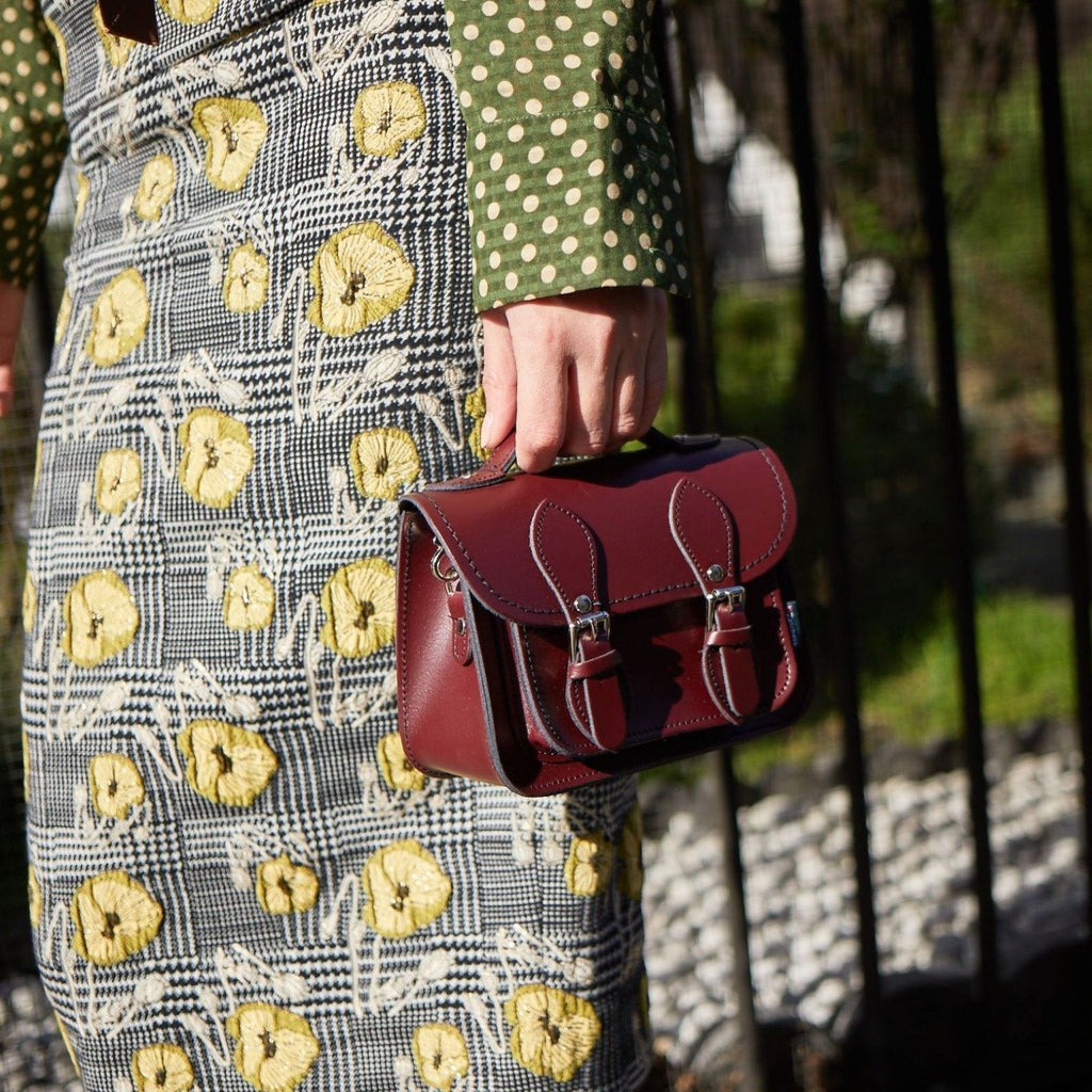 HANDMADE LEATHER MICRO SATCHEL CHESTNUT - Zatchels - glott.no