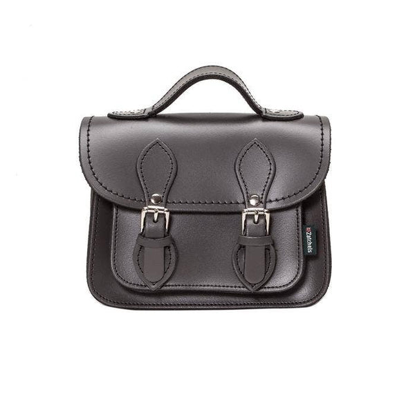 HANDMADE LEATHER MICRO SATCHEL GRAPHITE - Zatchels - glott.no