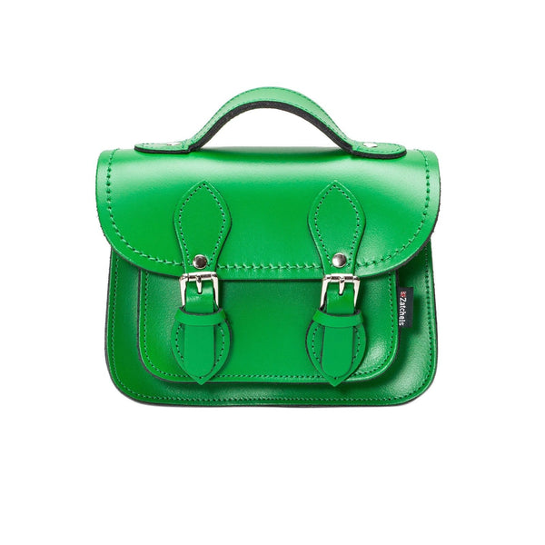 HANDMADE LEATHER MICRO SATCHEL GREEN - Zatchels - glott.no