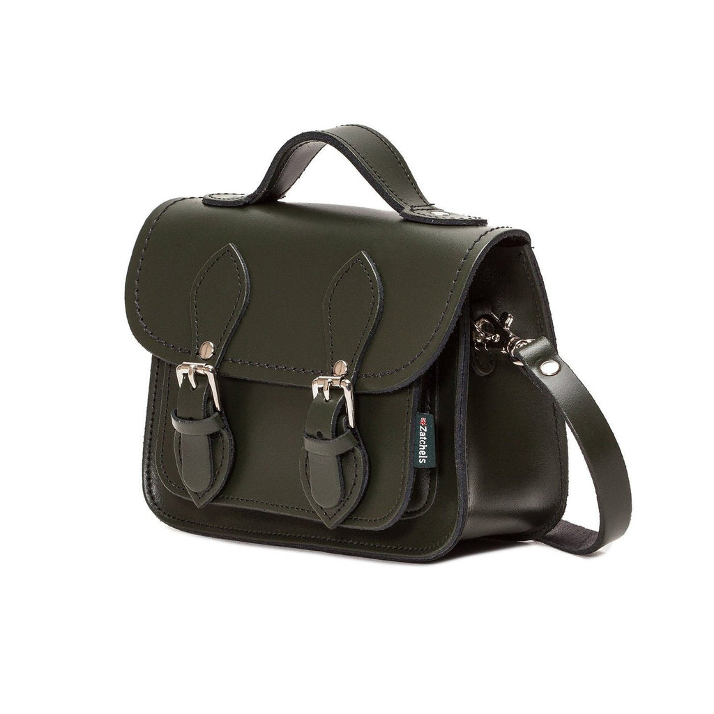 HANDMADE LEATHER MICRO SATCHEL IVY GREEN - Zatchels - glott.no