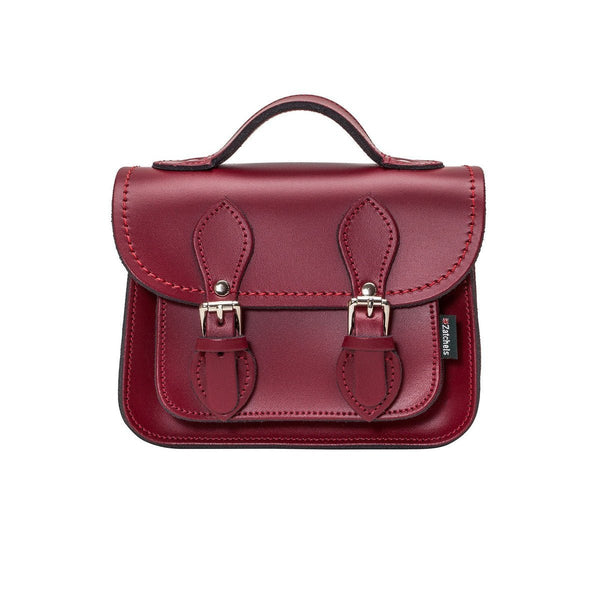HANDMADE LEATHER MICRO SATCHEL OXBLOOD - Zatchels - glott.no