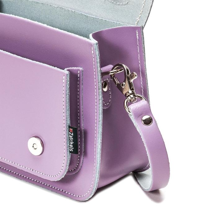 HANDMADE LEATHER MICRO SATCHEL PASTEL VIOLET - Zatchels - glott.no