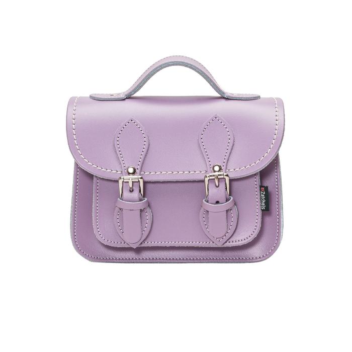 HANDMADE LEATHER MICRO SATCHEL PASTEL VIOLET - Zatchels - glott.no