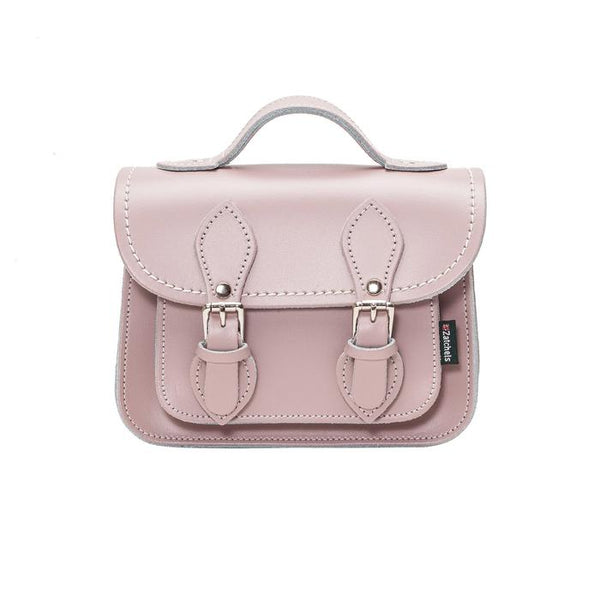 HANDMADE LEATHER MICRO SATCHEL ROSE QUARTZ - Zatchels - glott.no