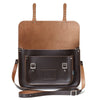 HANDMADE LEATHER SATCHEL - DARK BROWN - Zatchels - glott.no