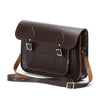HANDMADE LEATHER SATCHEL - DARK BROWN - Zatchels - glott.no
