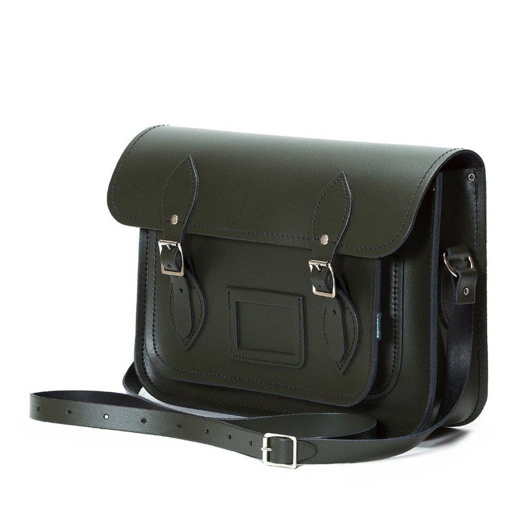 HANDMADE LEATHER SATCHEL - IVY GREEN - Zatchels - glott.no