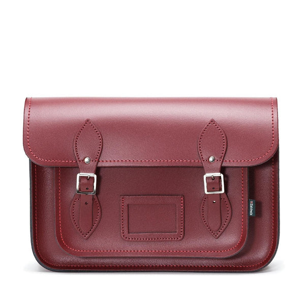 HANDMADE LEATHER SATCHEL - OXBLOOD RED - Zatchels - glott.no