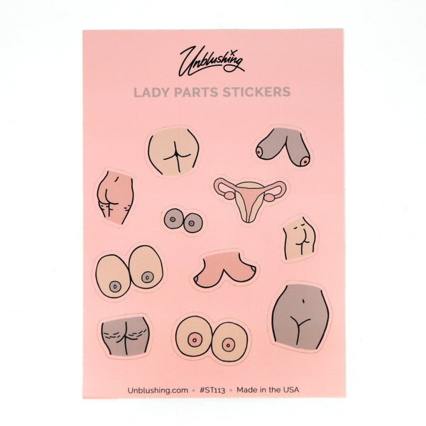 Lady Parts Sticker Sheet - Unblushing - glott.no