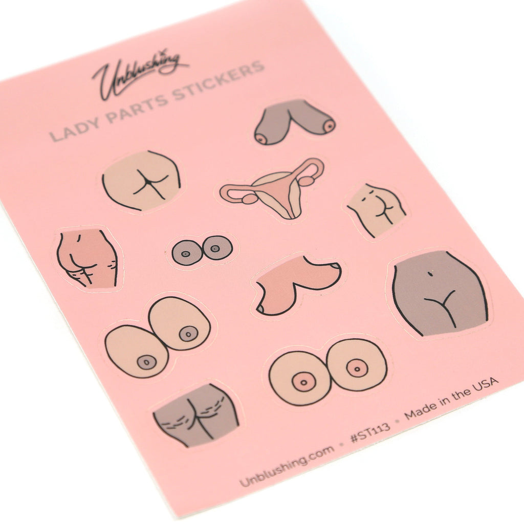 Lady Parts Sticker Sheet - Unblushing - glott.no