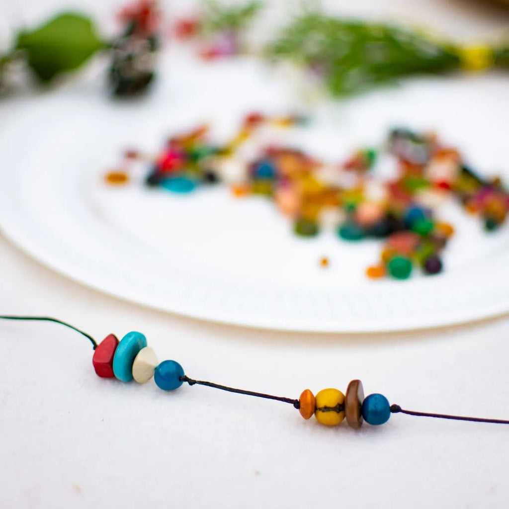 Lariat Eco - Necklace Making Kit Multicoloured - Pretty Pink - glott.no