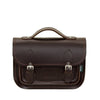 LEATHER MIDI SATCHEL DARK BROWN - Zatchels - glott.no
