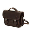 LEATHER MIDI SATCHEL DARK BROWN - Zatchels - glott.no