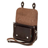 LEATHER MIDI SATCHEL DARK BROWN - Zatchels - glott.no