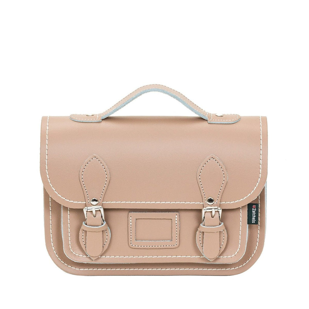 LEATHER MIDI SATCHEL ICED COFFEE - Zatchels - glott.no