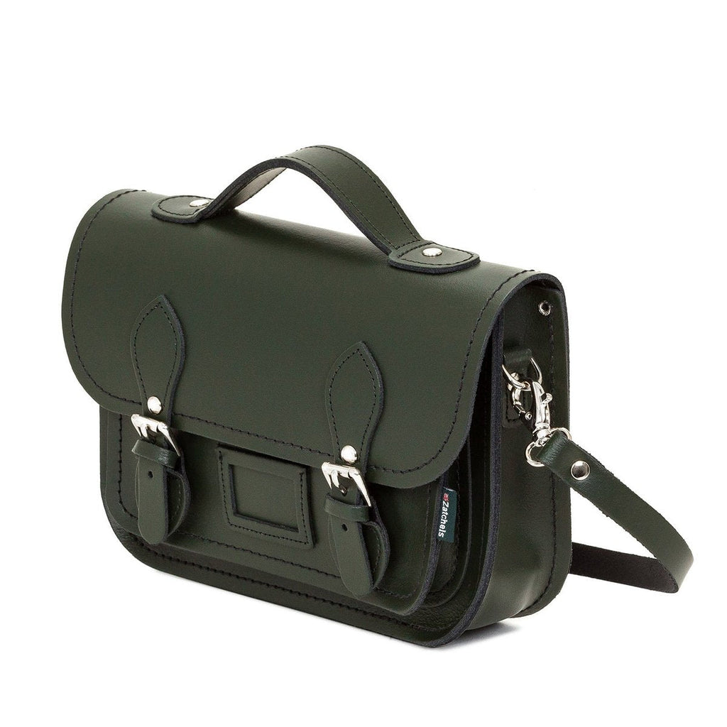LEATHER MIDI SATCHEL IVY GREEN - Zatchels - glott.no
