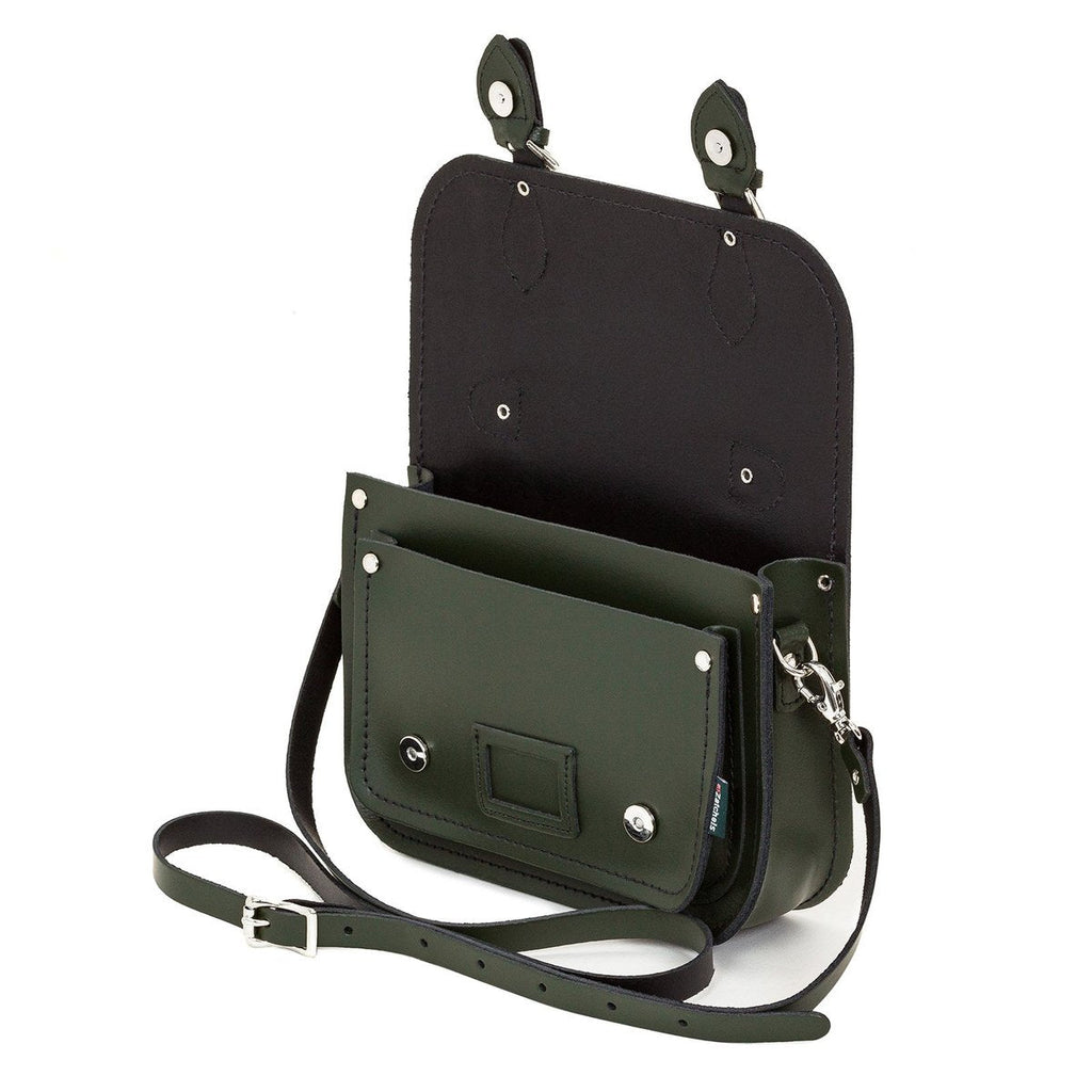 LEATHER MIDI SATCHEL IVY GREEN - Zatchels - glott.no