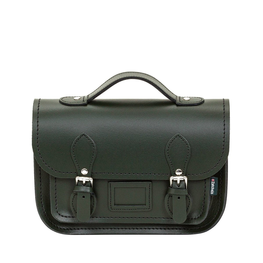 LEATHER MIDI SATCHEL IVY GREEN - Zatchels - glott.no