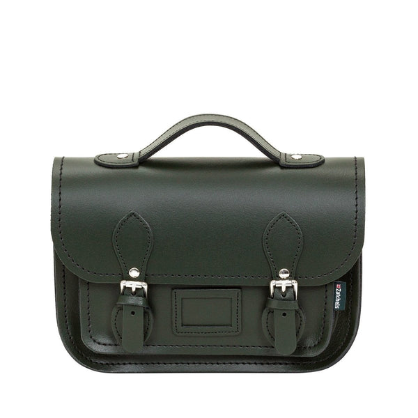 LEATHER MIDI SATCHEL IVY GREEN - Zatchels - glott.no
