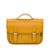 LEATHER MIDI SATCHEL YELLOW OCHRE - Zatchels - glott.no