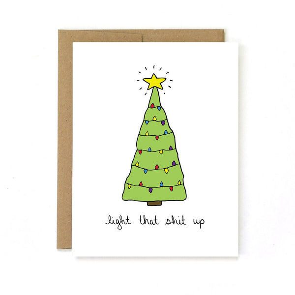 Julekort - Light Up Tree - Unblushing