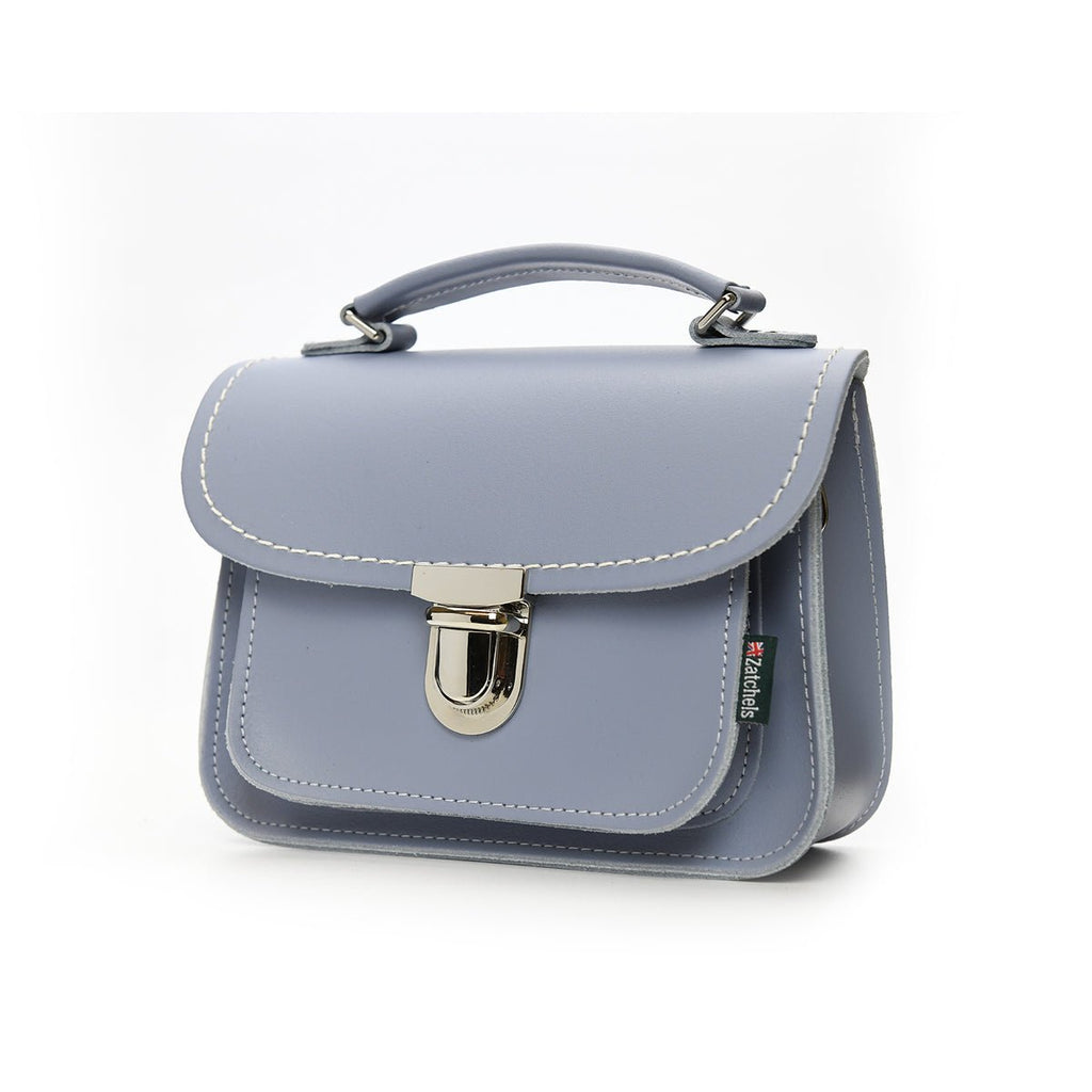 LUNA HANDMADE LEATHER BAG LILAC GREY - Zatchels - glott.no