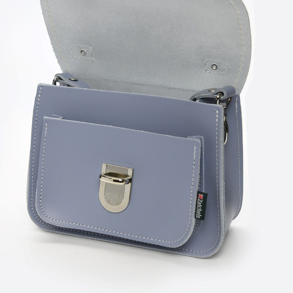 LUNA HANDMADE LEATHER BAG LILAC GREY - Zatchels - glott.no
