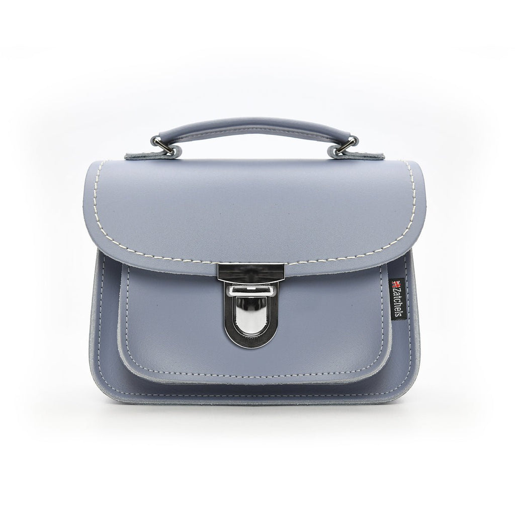 LUNA HANDMADE LEATHER BAG LILAC GREY - Zatchels - glott.no