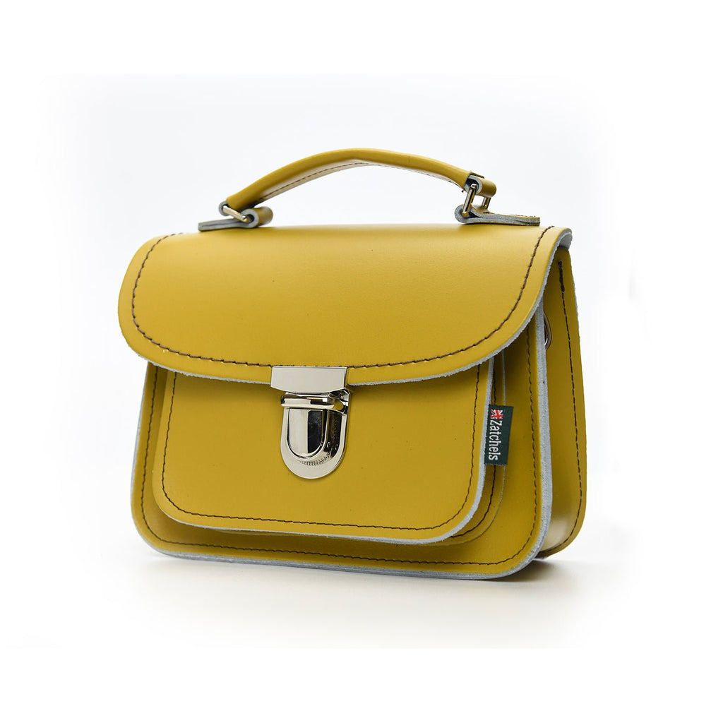 LUNA HANDMADE LEATHER BAG YELLOW OCHRE - Zatchels - glott.no