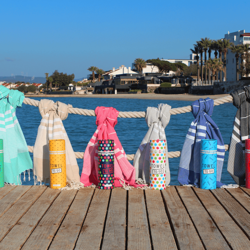 Malibu Hammam Towel with gift box, Black - Towel to Go - glott.no